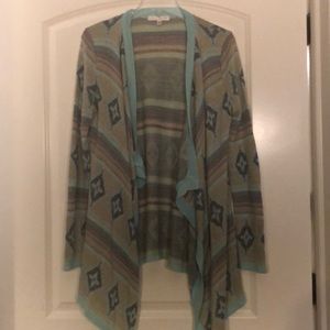 💢final drop Multi color tribal print cardigan